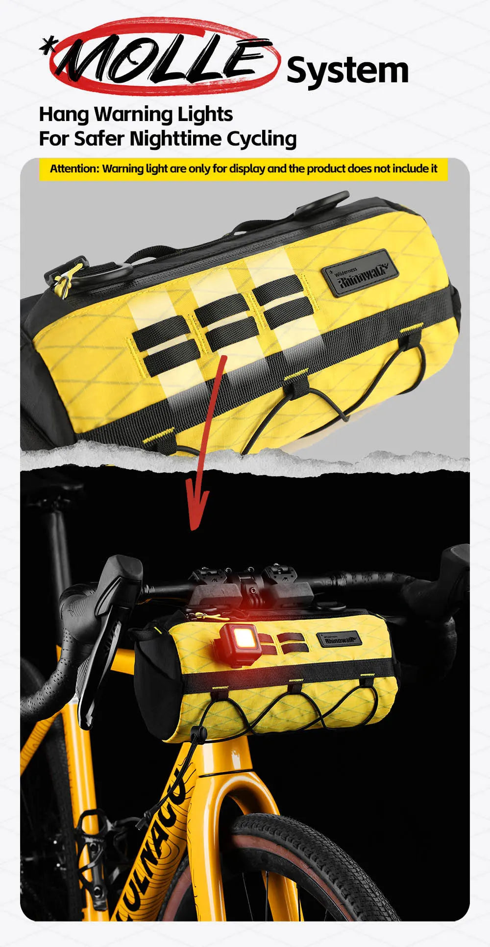 Durable Bike Handlebar Bag | 2.8L Wear-Resistant Bicycle Bag
