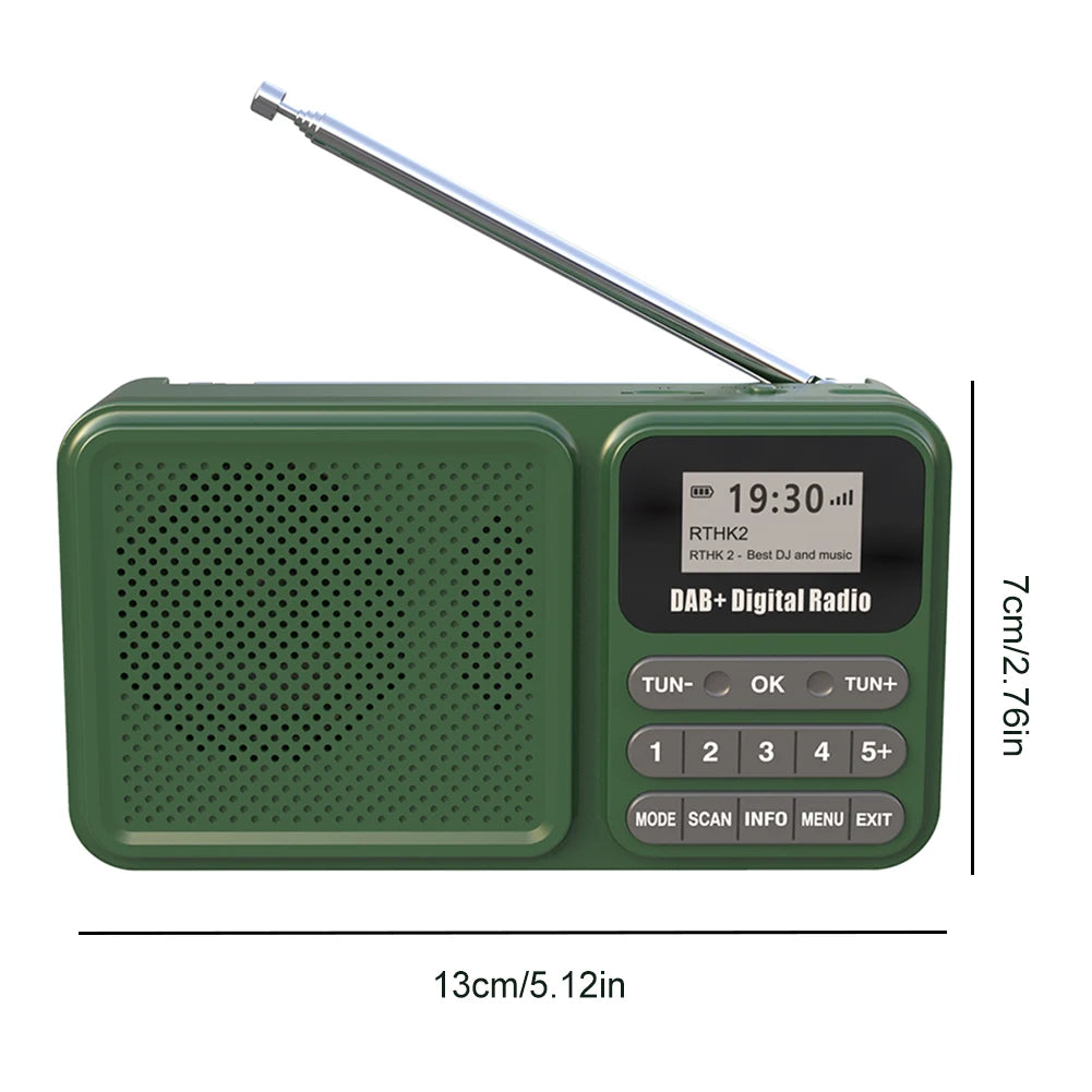 Portable Solar-Powered DAB+ Digital Radio with Bluetooth Speaker