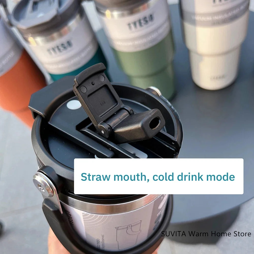 Large Capacity Stainless Steel Coffee Tumbler | Thermal Insulated Mug