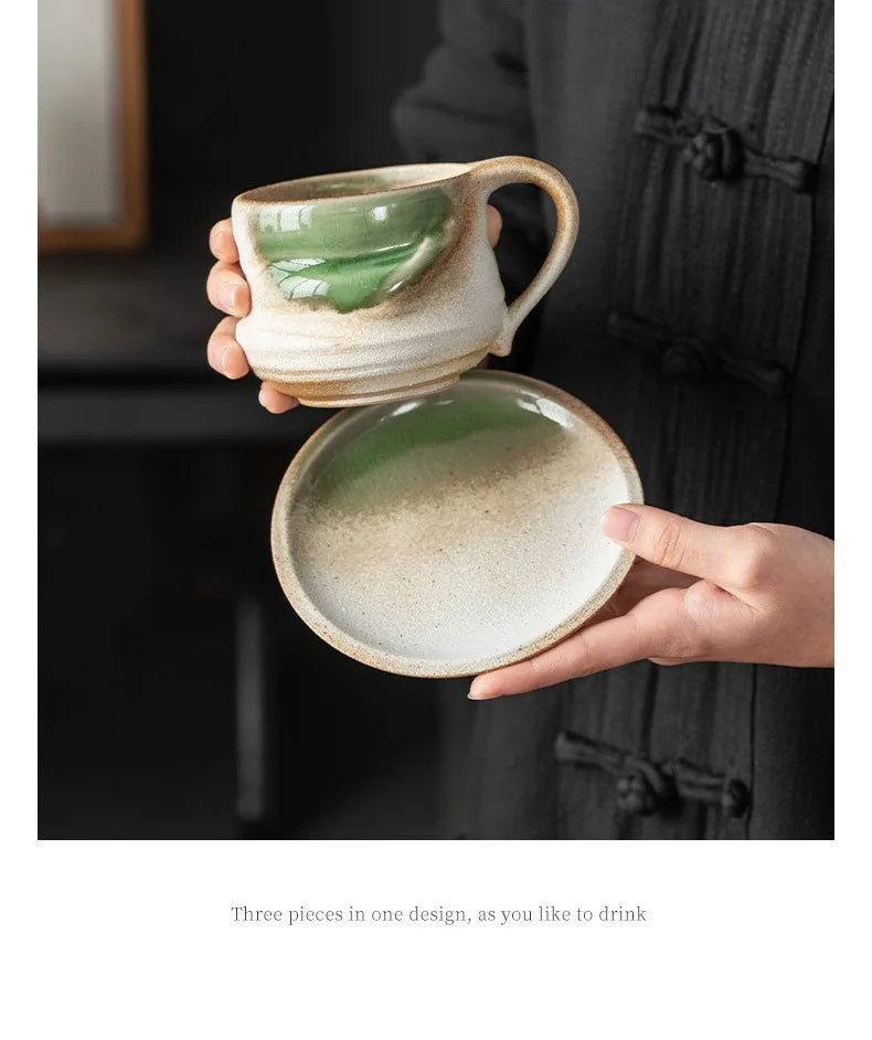 Taza de Cerámica Creativa | Taza de Café de Diseño Japonés Minimalista