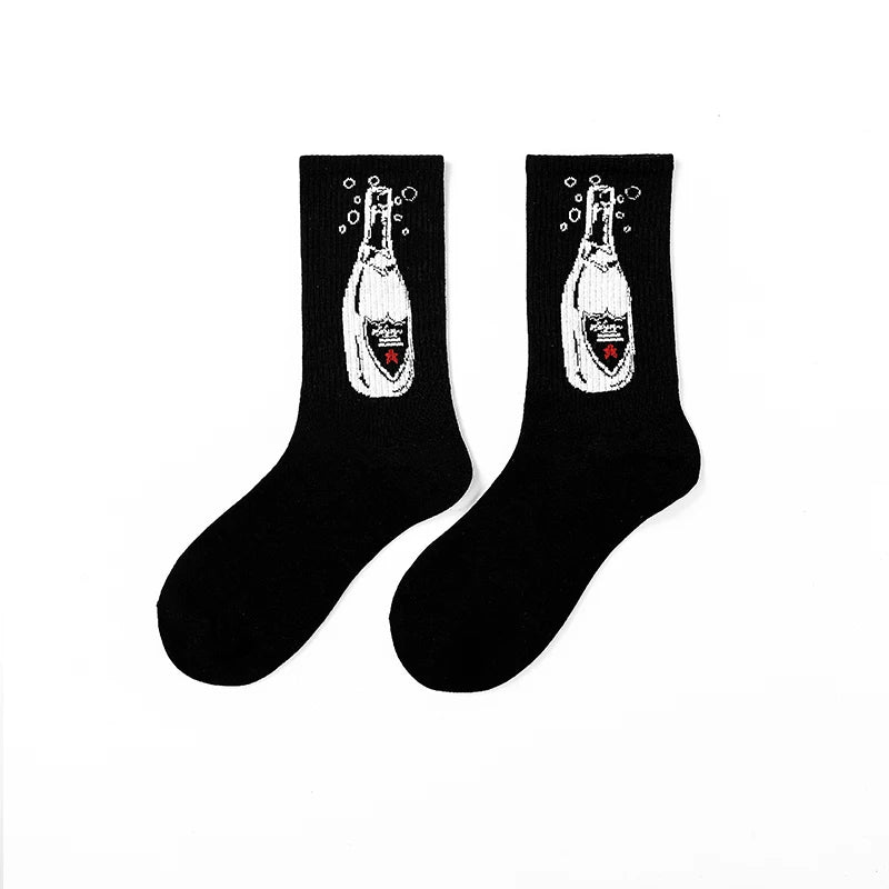 Trendy Unisex Cartoon Cotton Crew Socks | Comfort Meets Style
