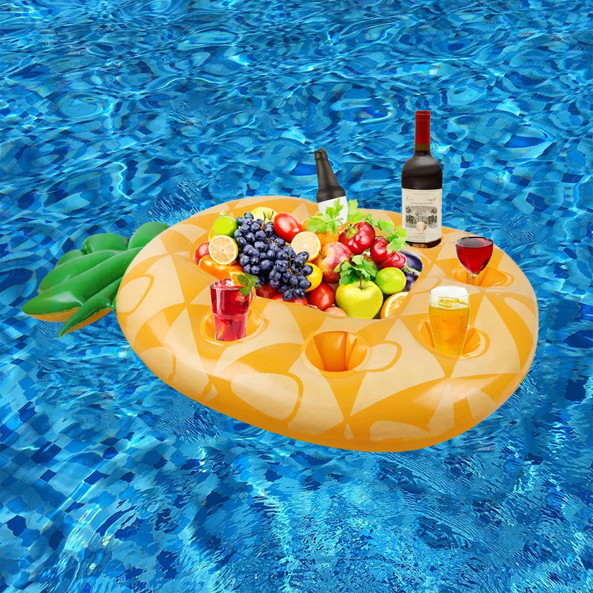 Inflatable Pool Drink Holder | Summer Party Float Cooler Tray