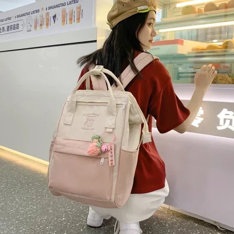 Waterproof Color Matching Backpack | Large Capacity Travel Bag