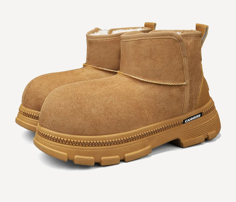 Men's Warm Plush Snow Boots | Cozy Mid-Calf Winter Footwear