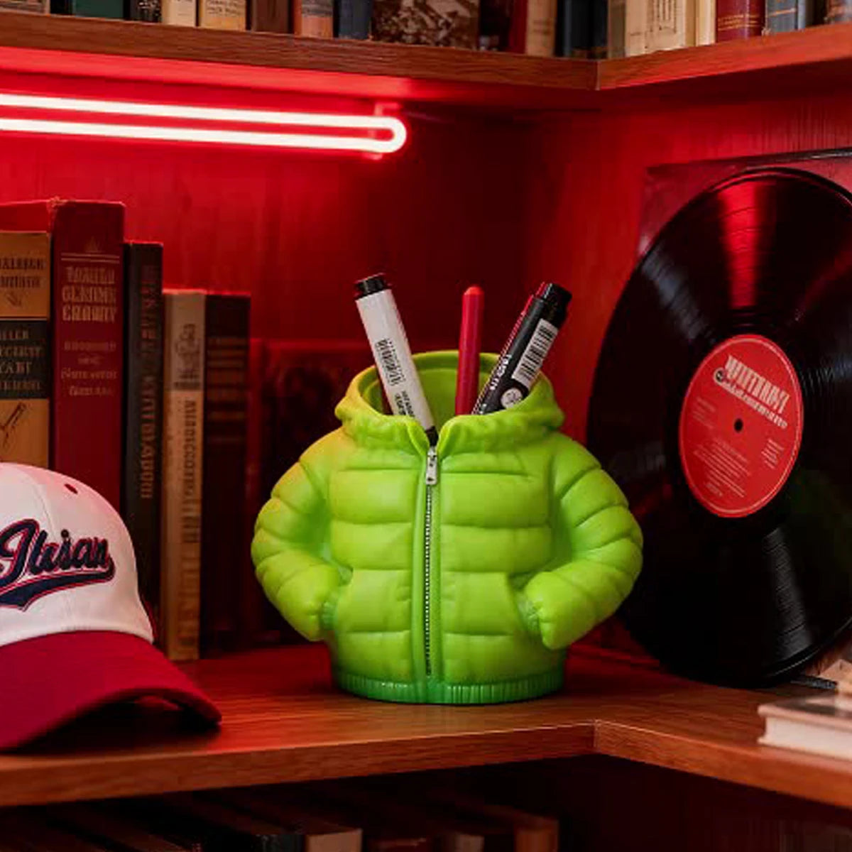 Creative Down Jacket-Shaped Pen Holder | Unique Desktop Organizer
