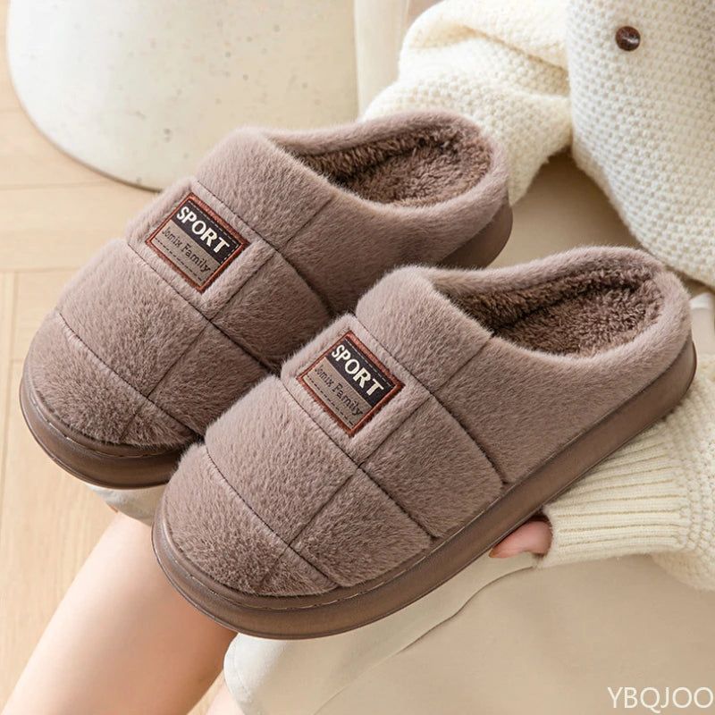 Men's Plush Fleece Slippers | Cozy Warm Indoor House Shoes