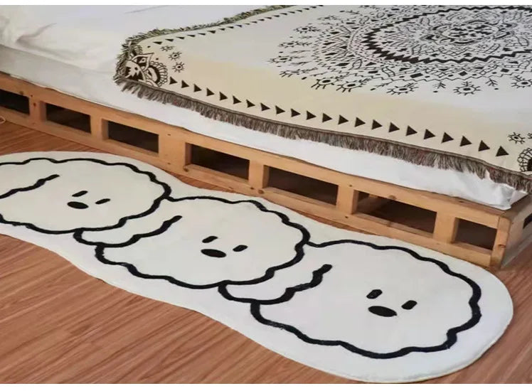 Irregular Cartoon Animal Cashmere Carpet | Cozy Floor Mat for Kids