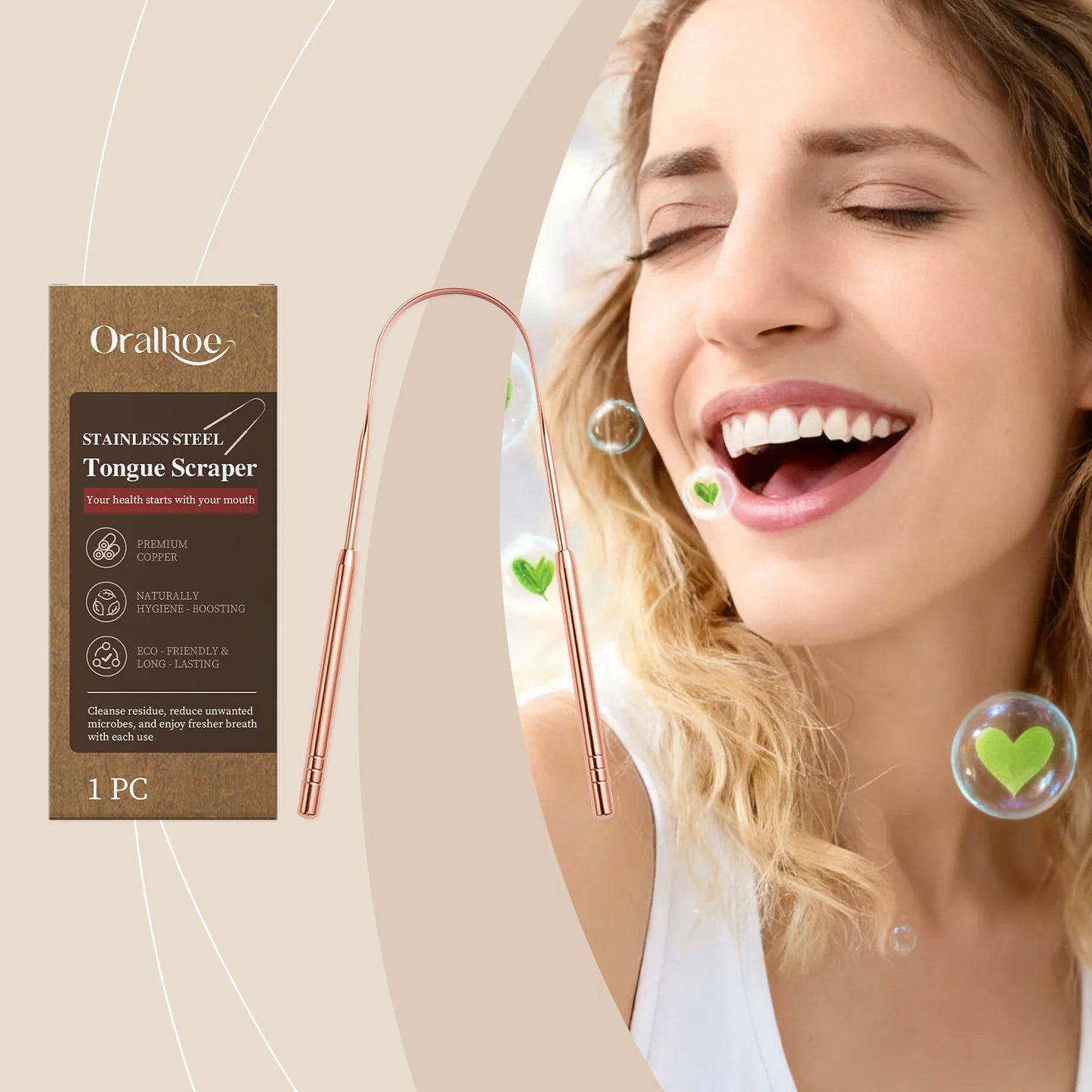 Stainless Steel Tongue Scraper | Freshen Breath & Enhance Oral Care