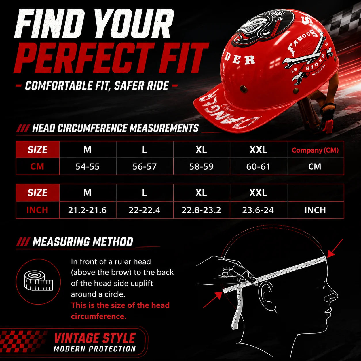 Lightweight Vintage Half Motorcycle Helmet | Stylish Protective Cap