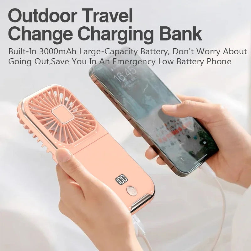 Adjustable USB Rechargeable Mini Neck Fan | Quiet Cooling Comfort