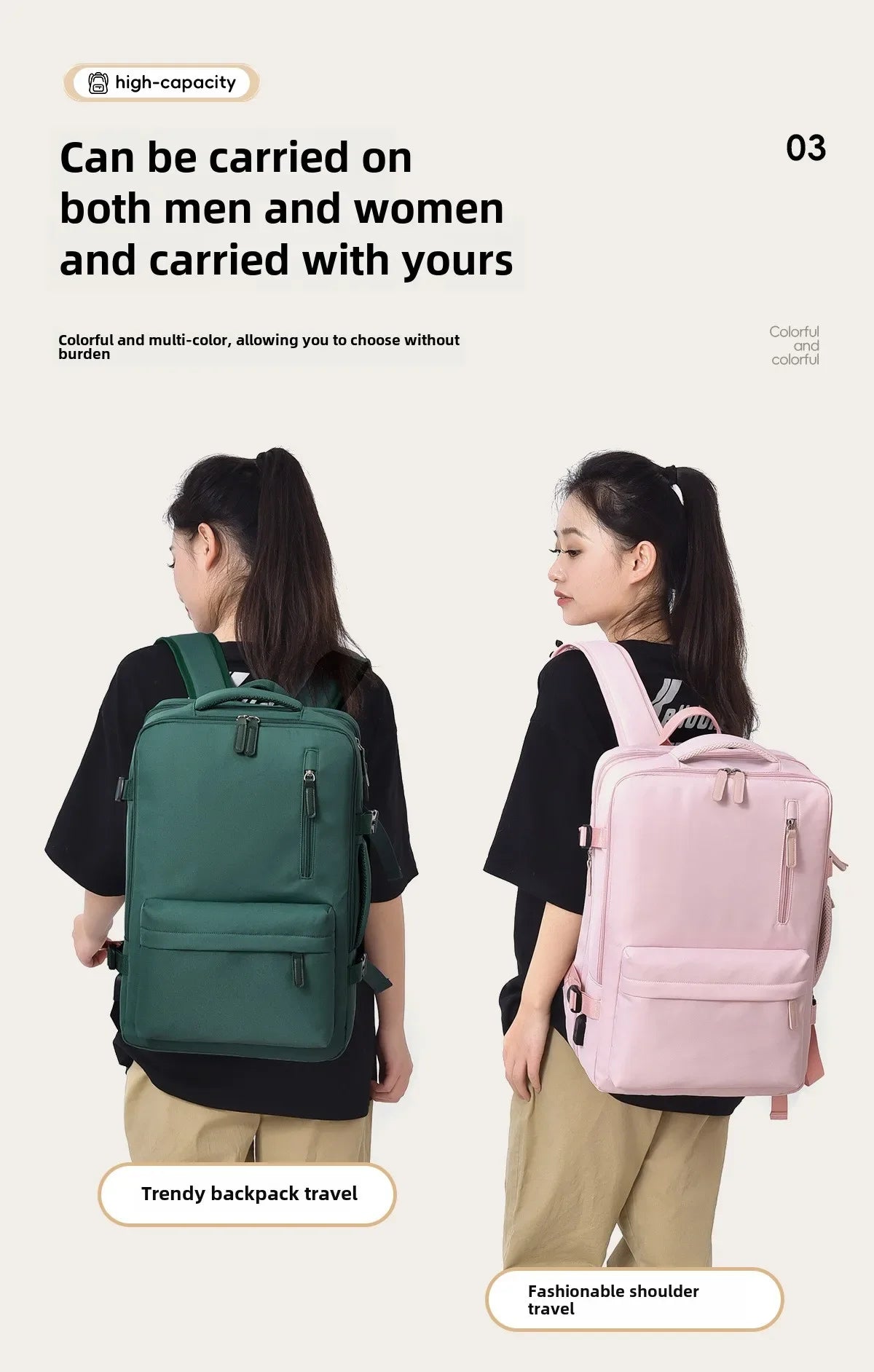 Versatile Cabin Backpack | Travel-Friendly Laptop & School Bag