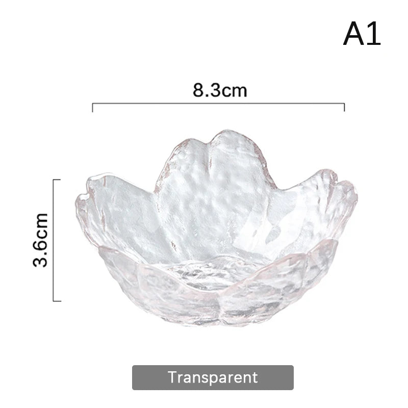 Elegant Cherry Blossoms Seasoning Plate | Nordic Glass Dish