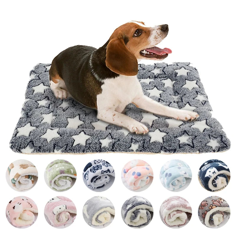 Cozy Flannel Pet Sleeping Mat | Soft Blanket for Dogs & Cats