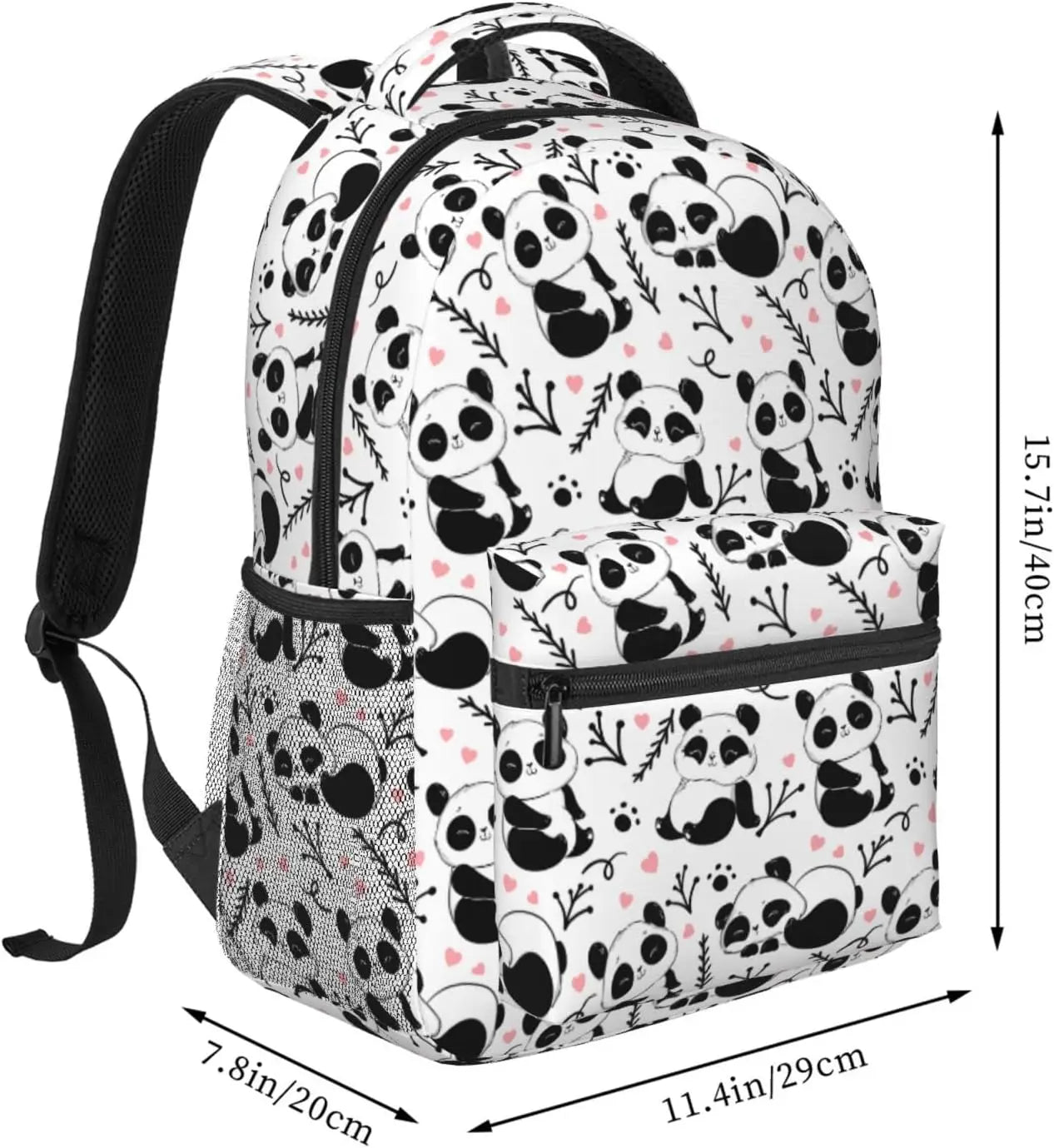 Cute Cartoon Panda Large Backpack | Personalized Travel Daypack