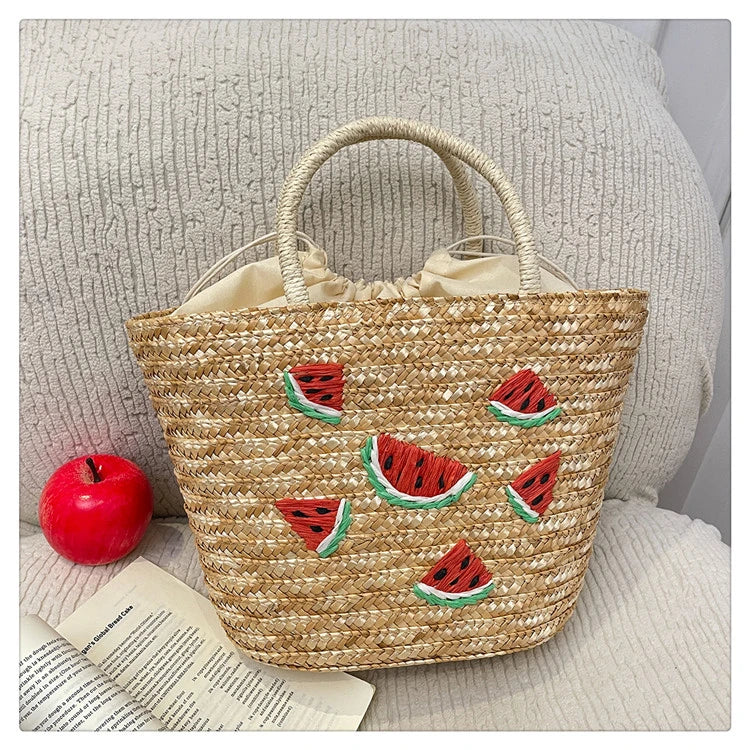 Casual Sweet Tote Bags | Perfect Straw Embroidery Shoulder Bag