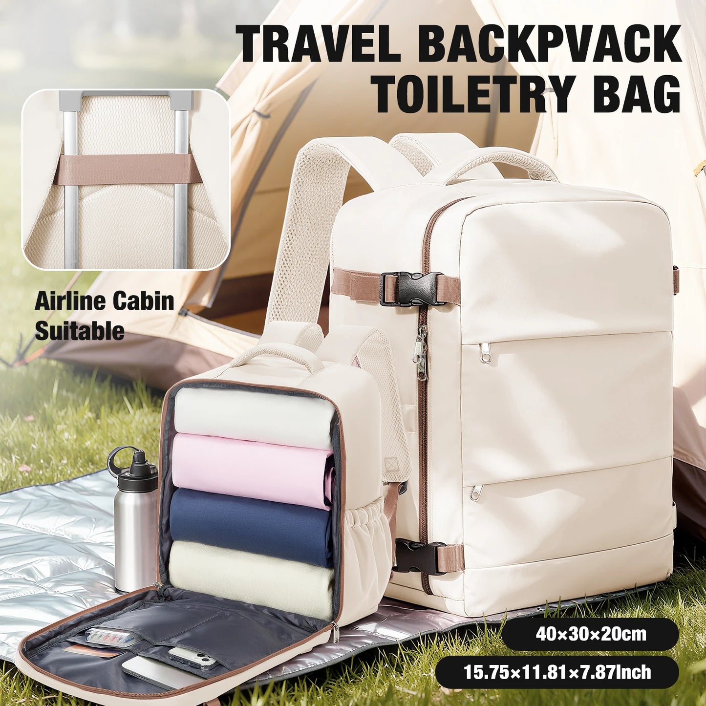 Compact Cabin Carry-On Bag | Essential Travel Backpack