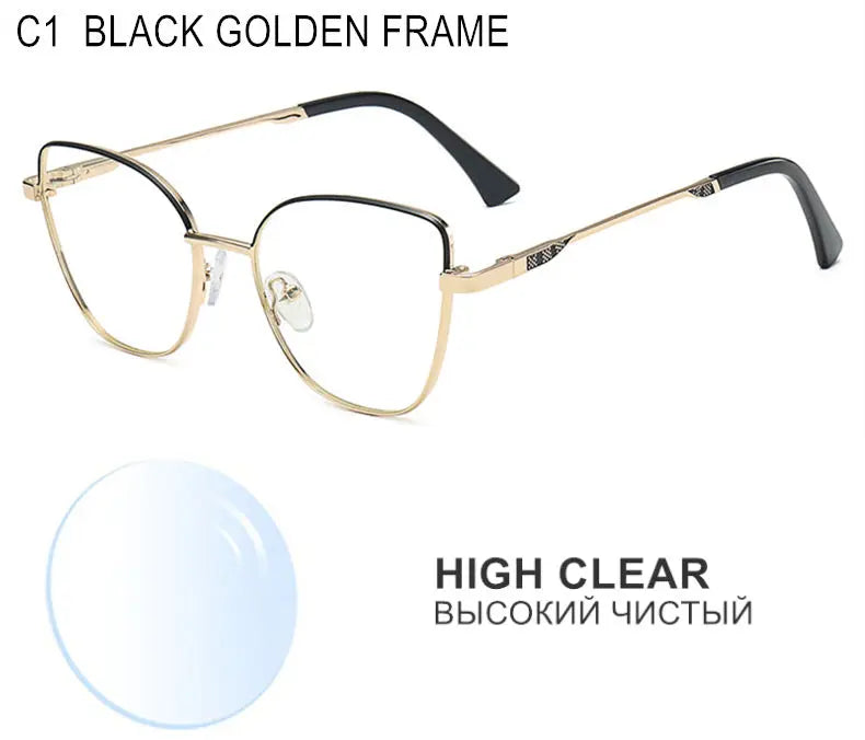 Custom Cat Eye Prescription Glasses for Myopia & Astigmatism