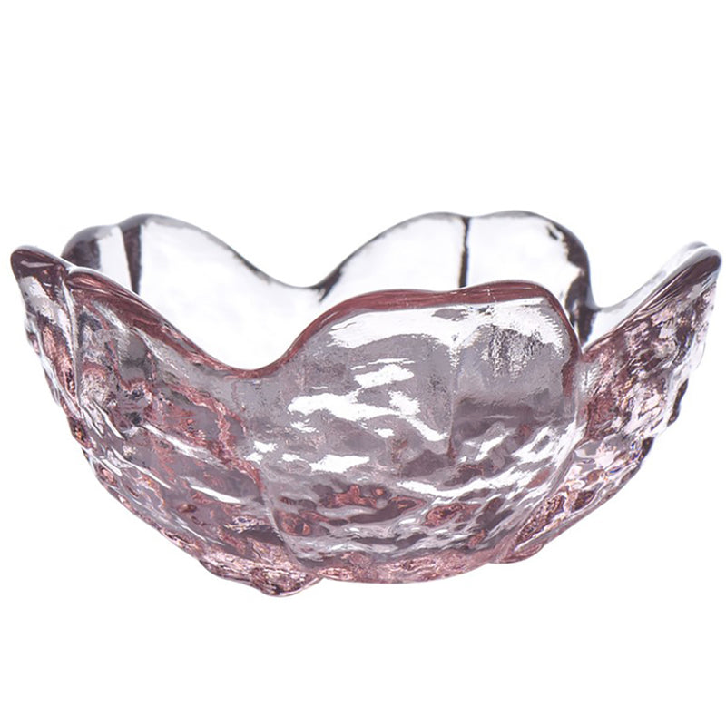 Nordic Style Mini Glass Dish with Gold Inlay | Elegant Serving Bowl