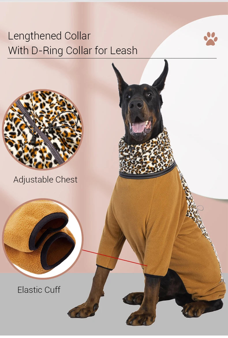 Warm Fleece Overalls for Dogs | Soft Winter Jumpsuit