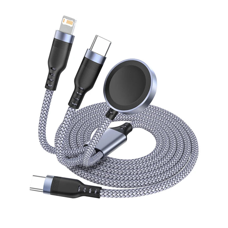 3 in 1 Multi-Functional Cable | Fast Charging Braided Cord