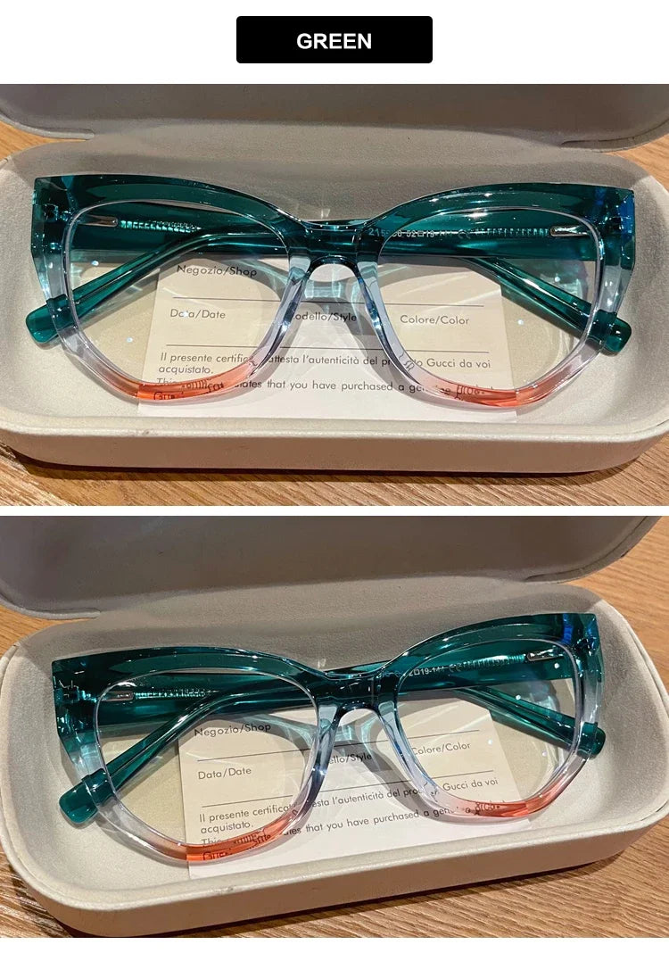 Customizable Cat Eye Anti Blue Ray Reading Glasses for Women