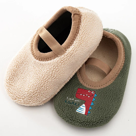 Zapatos Antideslizantes de Dibujos Animados para Recién Nacidos | Pantuflas Cálidas de Invierno para Interiores