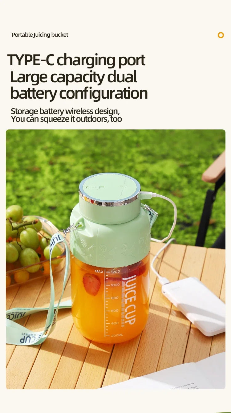 Wireless Portable Juicing Bucket | 800ml Fresh Fruit Juicer