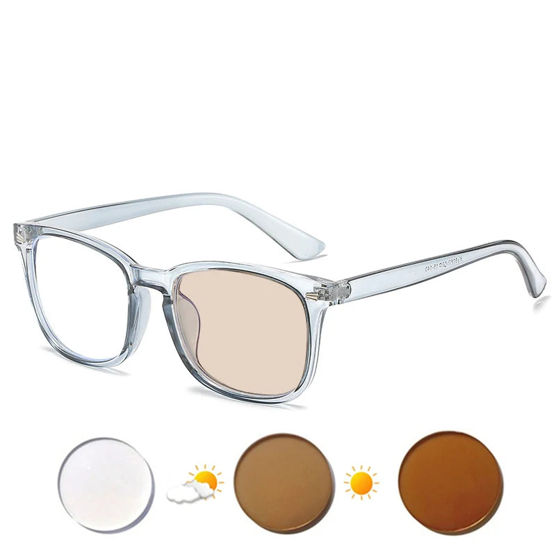 Gafas de sol retro de montura cuadrada con protección contra la luz azul y estilo