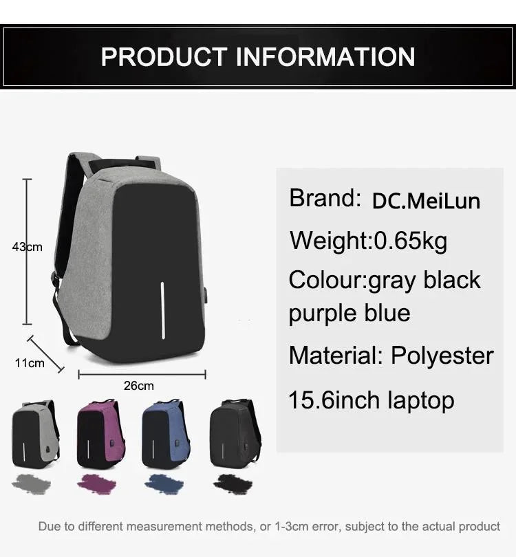 Waterproof Anti-Theft Backpack | Stylish Large Capacity Bag