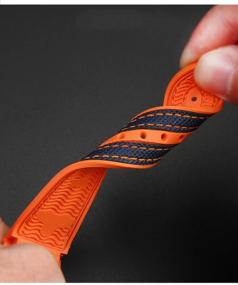 Versatile Nylon Rubber Watchband | Durable Comfort Strap