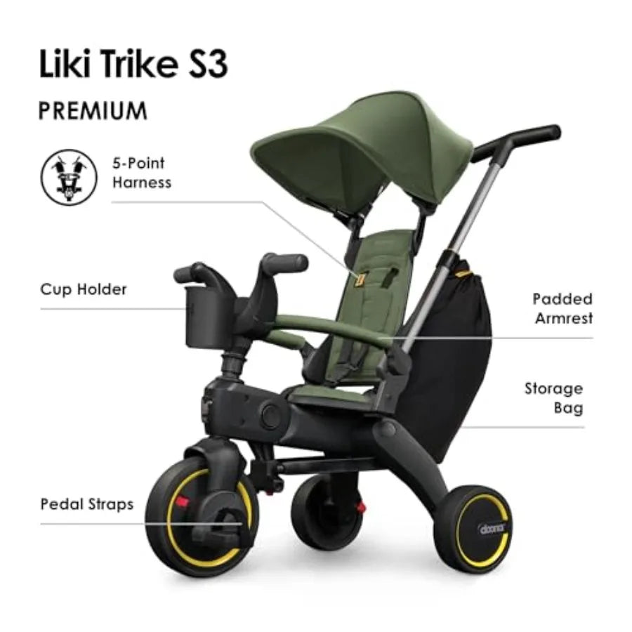 5-in-1 Compact Foldable Tricycle for Toddlers | Eco-Friendly Fun