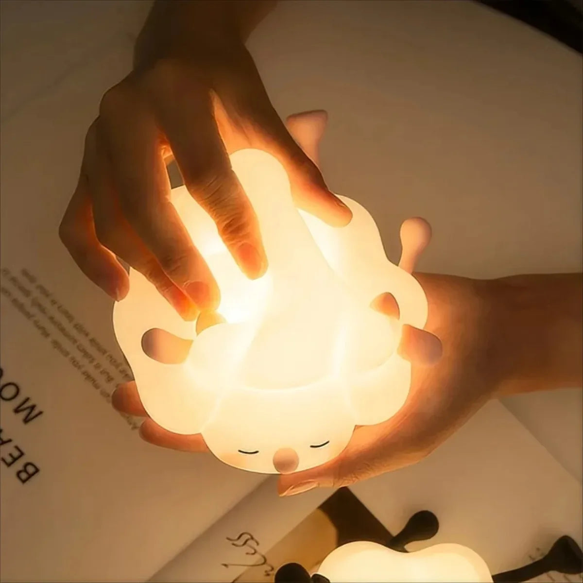 Luz nocturna LED recargable de animales para habitaciones infantiles | Acogedora y bonita