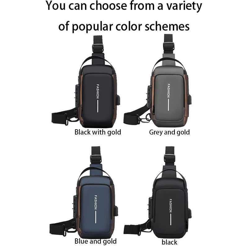 Casual Waterproof Anti-Theft Sling Bag | Durable Chest Backpack