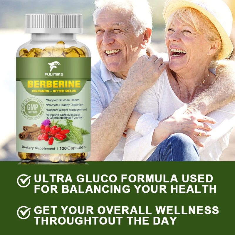 Berberine Capsules with Ceylon Cinnamon & Bitter Gourd | Immune & Heart Support