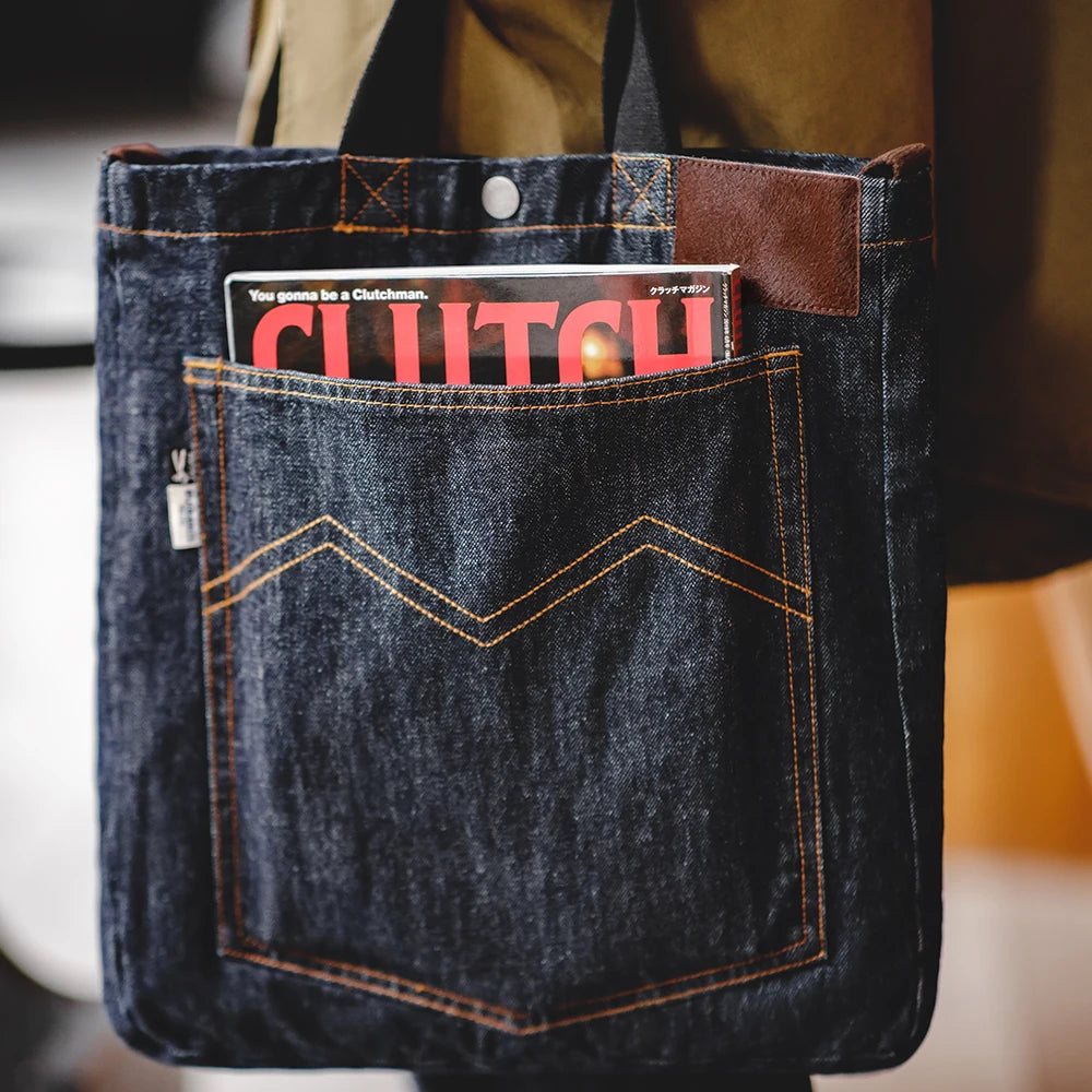 Men's Retro Denim Shoulder Crossbody Bag for Everyday Use