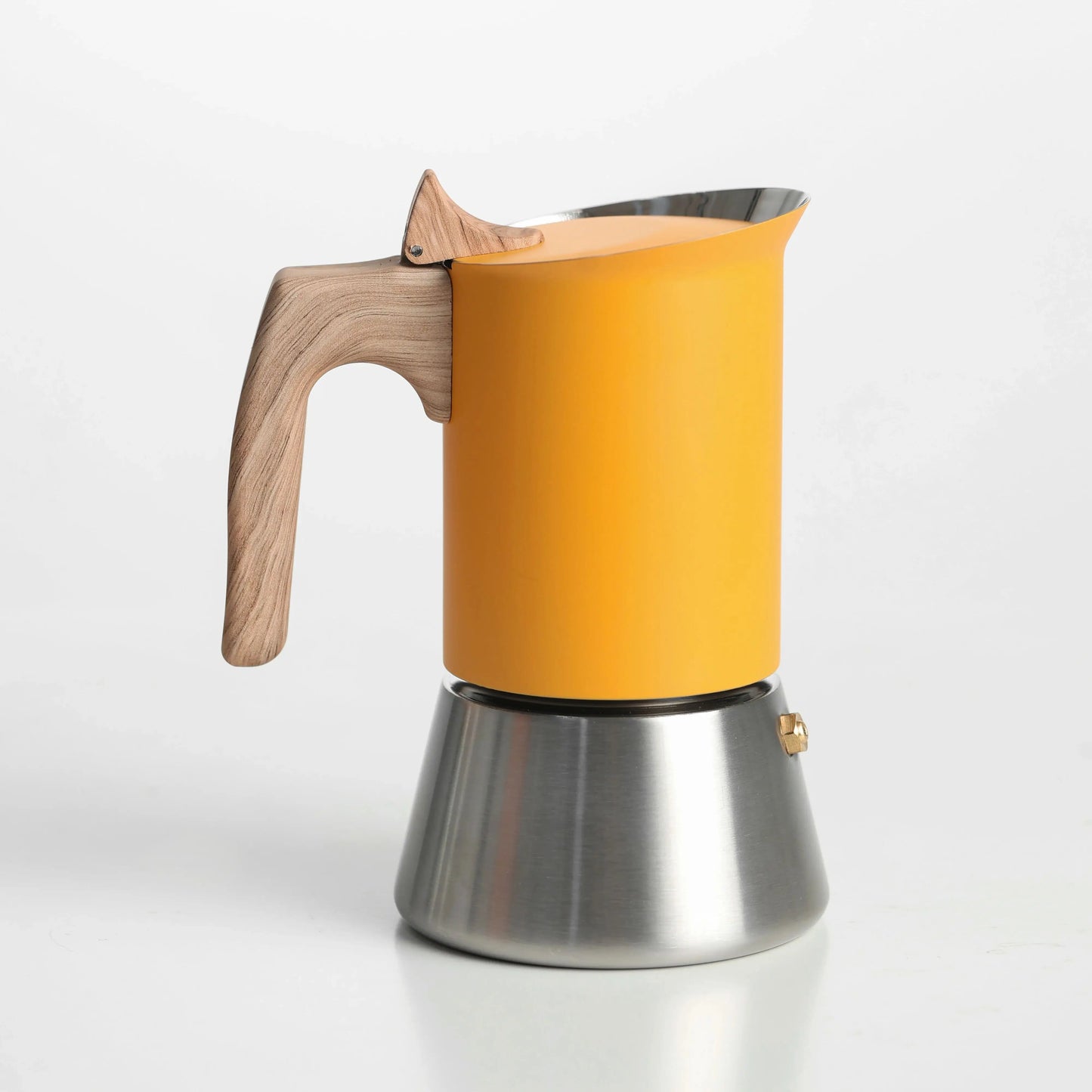 Nordic Style Matte Yellow Stainless Steel Moka Pot | Perfect Brew