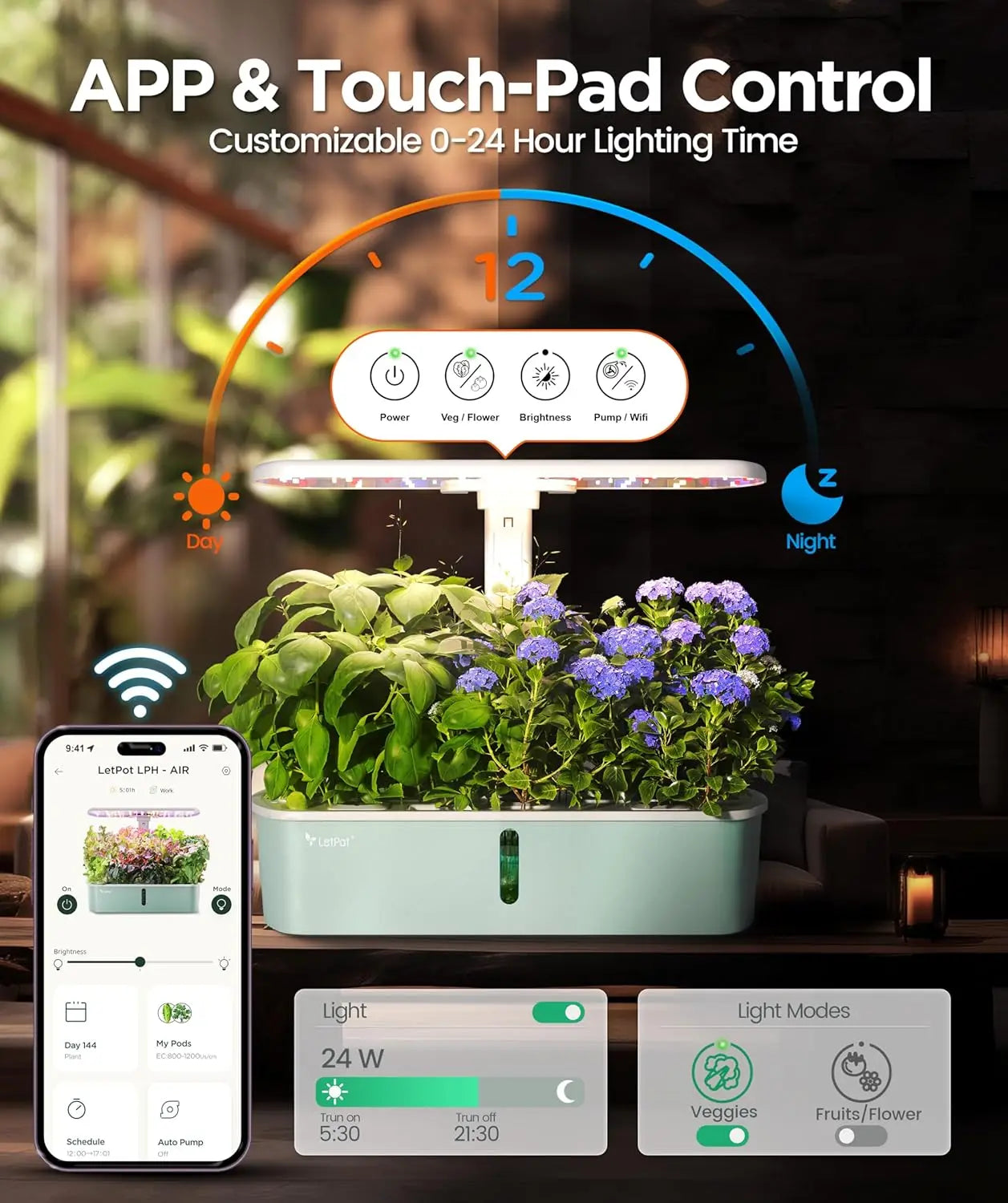 Smart Indoor Hydroponics Growing System | WiFi Controlled Garden