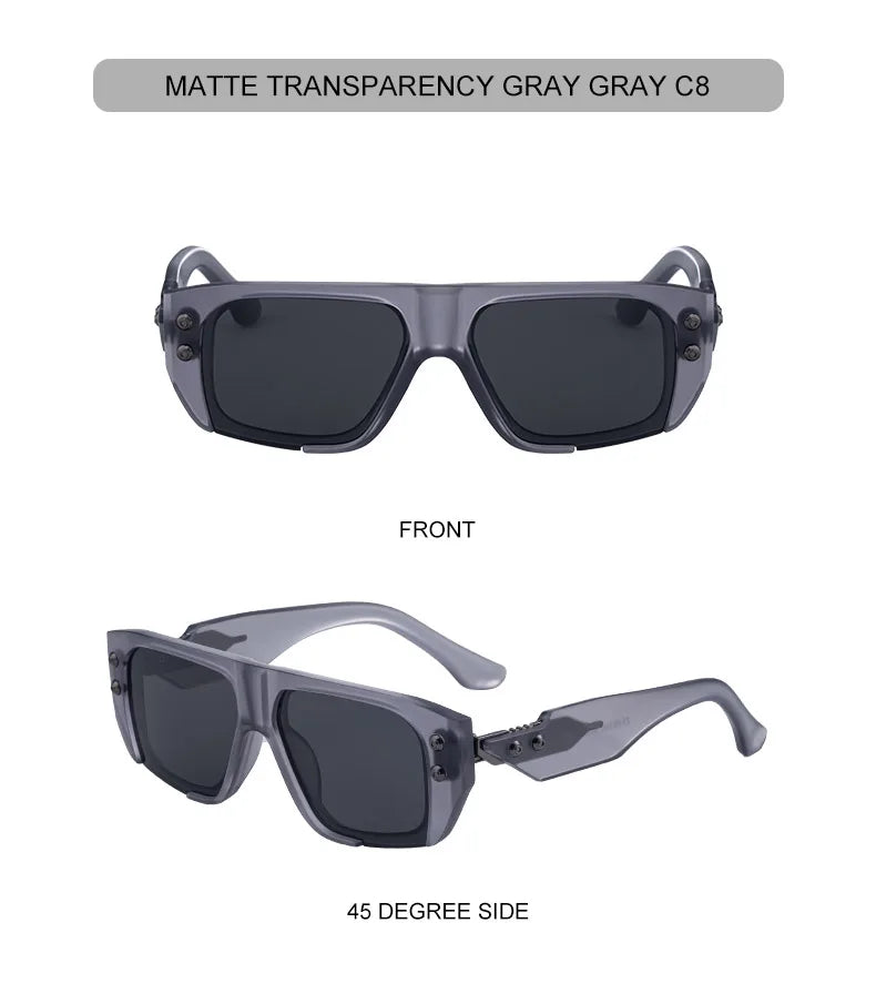 Polarized Steampunk Square Sunglasses for Men | Trendy Fashion Eyewear