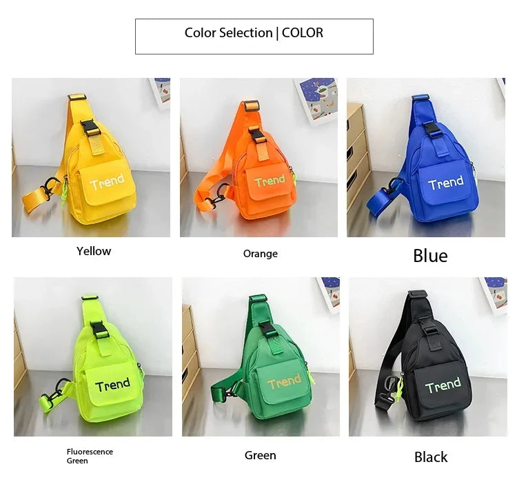 Cute Solid Color Children's Shoulder Bag | Stylish Kids Fanny Pack