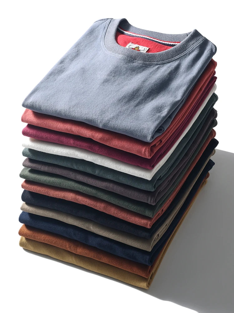 Men's Retro Solid Color Short Sleeve T-shirt | Summer Fashion Top