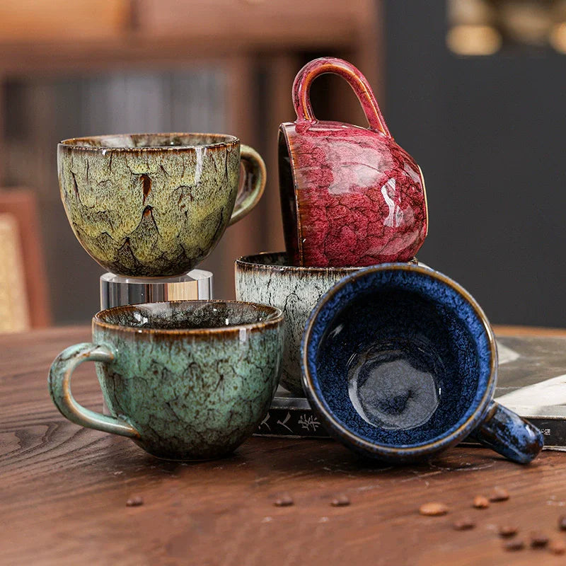 Taza de café de cerámica estilo japonés | Vajilla ecológica