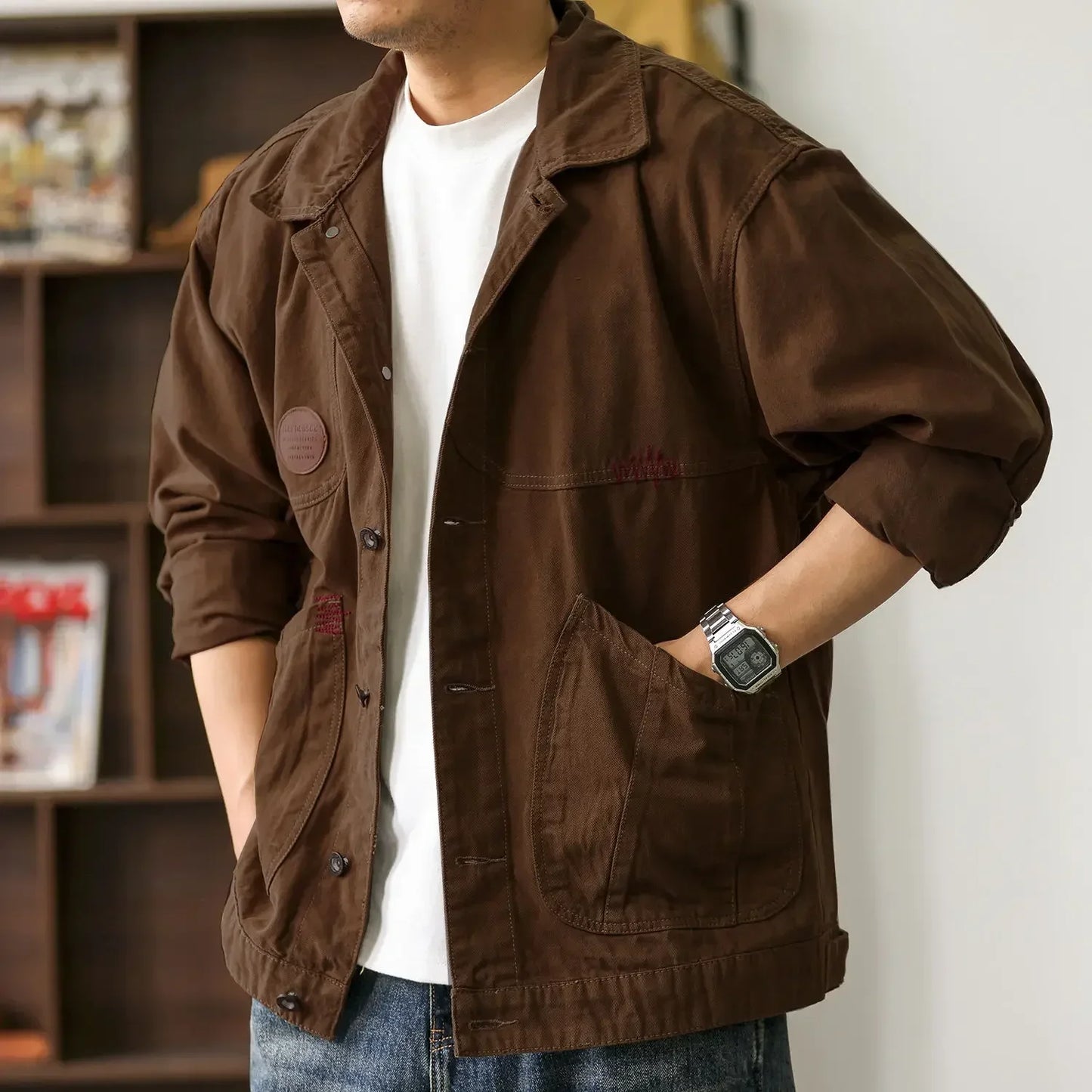 Trendy Loose Cowboy Coat for Men | Casual Denim Jackets