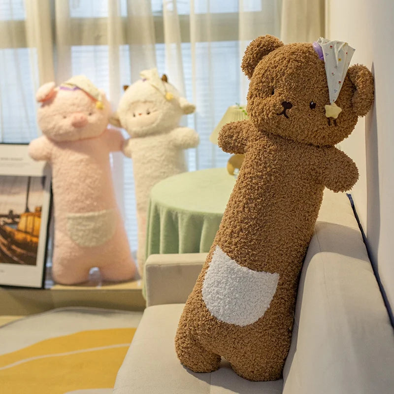 90cm Giant Plush Animal Pillow | Soft Sleep Cartoon Doll for Kids