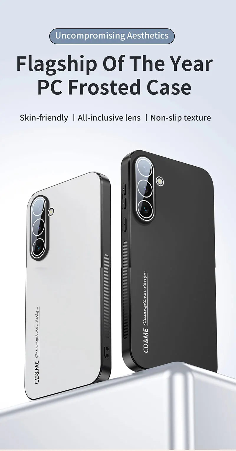 Luxury AG Matte Case For Samsung Galaxy A06 A16 A26 A36 A56 Magnetic PC Frosted 360 Degree Bracket Stand Protective Cover