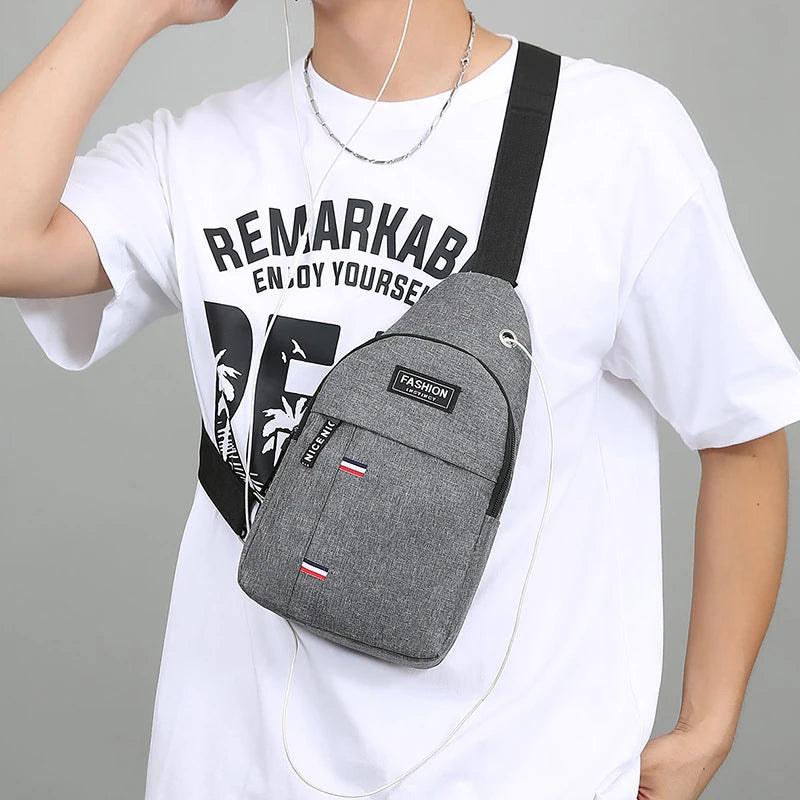 Men's One Shoulder Crossbody Bag | Large Capacity Leisure Bag