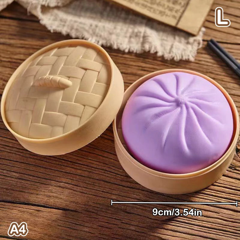 Giant Dumpling Squeeze Toys Anxiety Relief Fidget Toy Simulation Food Steamed Stuffed Bun Squeeze Decompression Dough Toy〔Nest〕