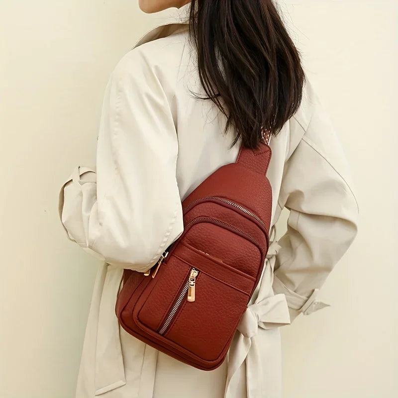 Multifunctional Retro Chic PU Leather Crossbody Bag | Versatile Design
