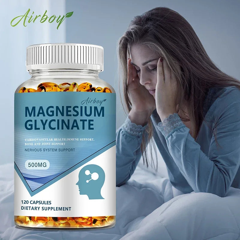 Magnesium Glycinate - Mood, Sleep, Muscle, Heart Health Support