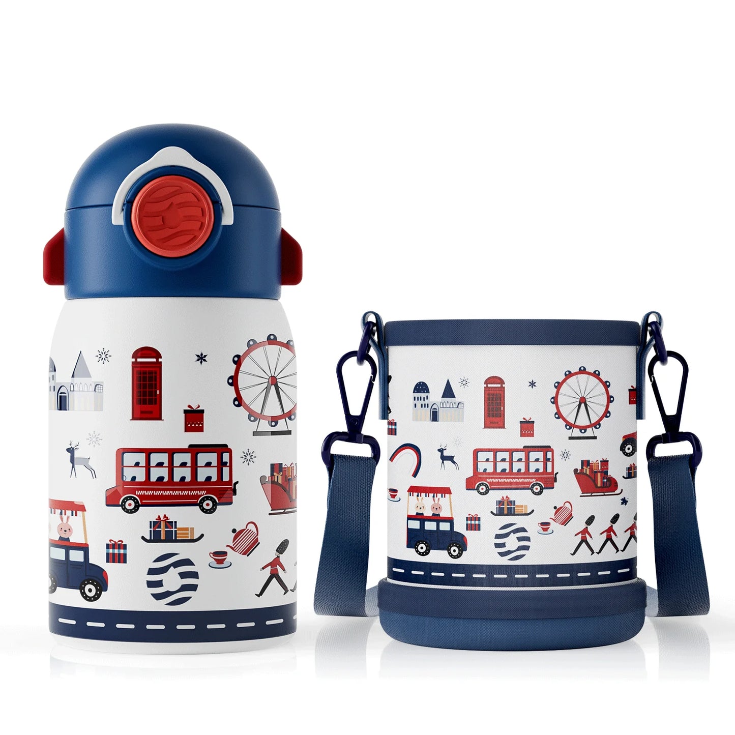 400ml Kids Water Bottle with Cartoon Design | Insulated & Portable