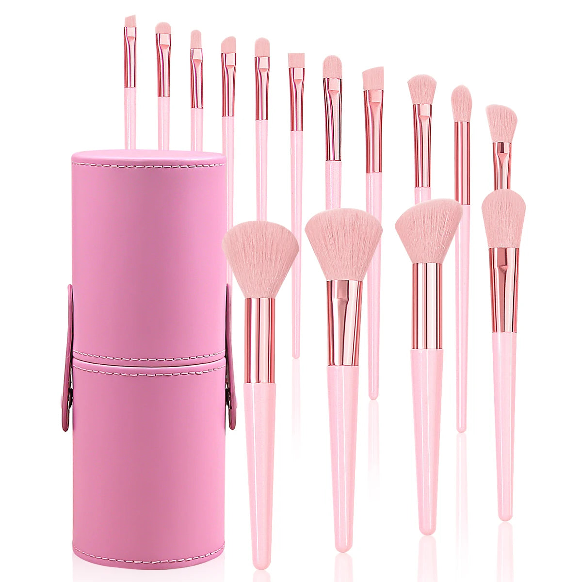 High-End Pink 15PCS Makeup Brush Set | Soft & Fluffy Premium Brushes